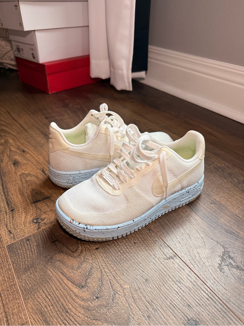 Women’s White & Blue Air Force 1s